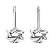 Plain Silver Star of David Stud Earrings, ep266
